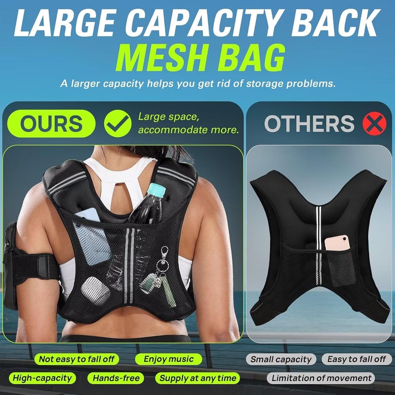 BeatBoost Weighted Vest Woman 5 12 15 20 25 30 lb Weight Vest with Ironsand for Walking Strength Training Running Workout - Image 3